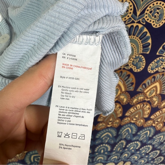 🦋5/20$🦋 pastel blue ribbed crop top - Picture 4 of 6